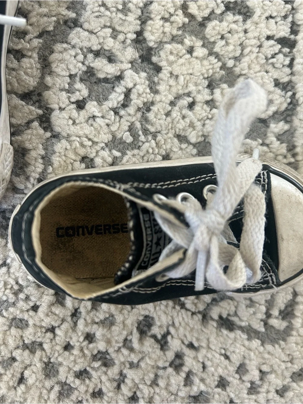 Converse Kids Black & White Low Top Canvas Sneakers